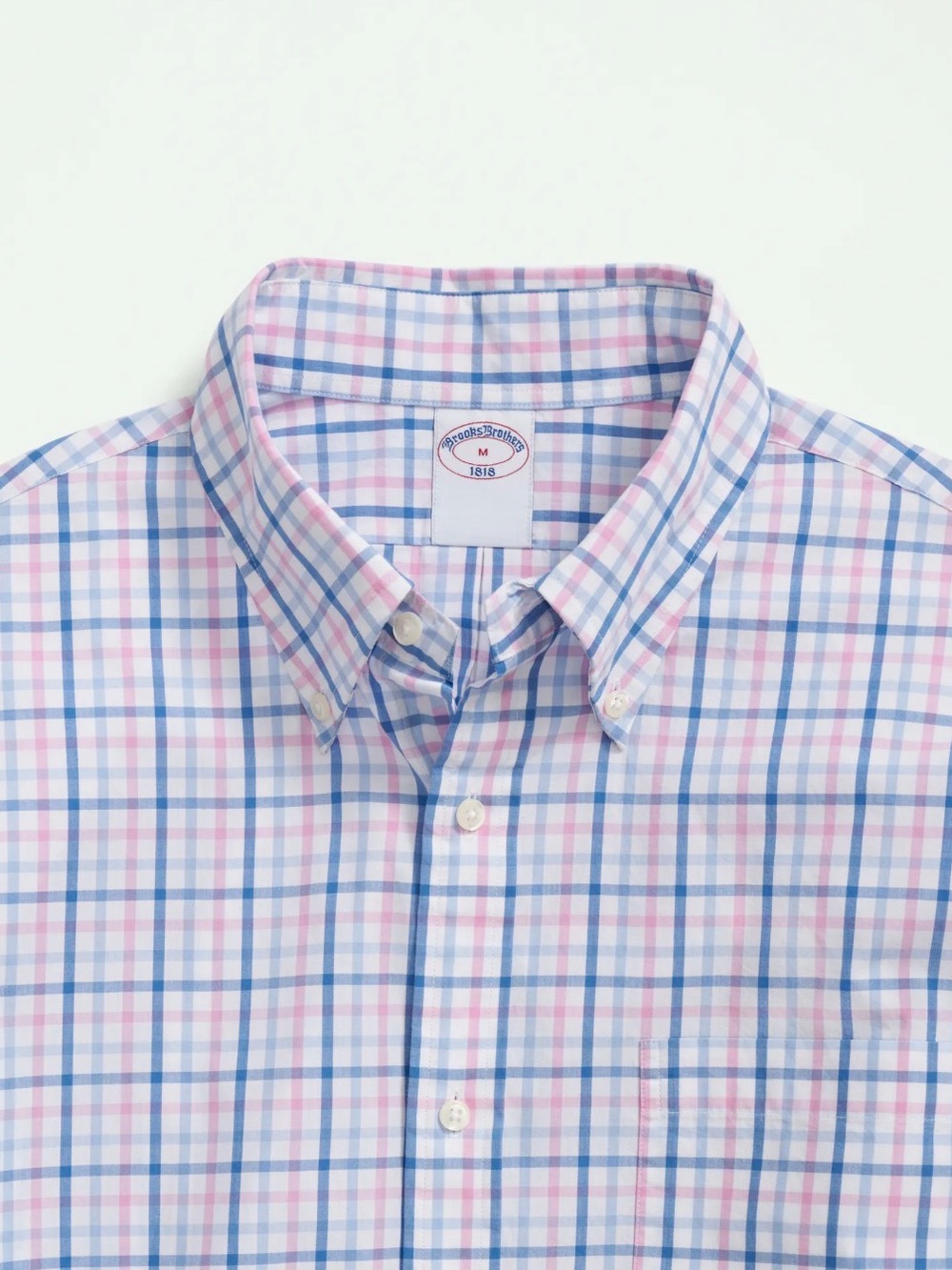 Brooks Brothers Pink & Blue Plaid Button-Down Shirt